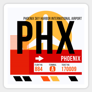 Phoenix (PHX) Airport // Sunset Baggage Tag Magnet